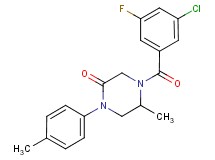 4-(3-chloro-5-fluorobenzoyl)-5-methyl-1-(4-methylphenyl)-2-piperazinone