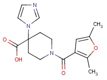 1-(2,5-dimethyl-3-furoyl)-4-(1H-imidazol-1-yl)piperidine-4-carboxylic acid