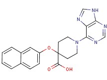 4-(2-naphthyloxy)-1-(9H-purin-6-yl)piperidine-4-carboxylic acid