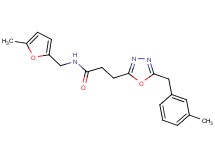 3-[5-(3-methylbenzyl)-1,3,4-oxadiazol-2-yl]-N-[(5-methyl-2-furyl)methyl]propanamide