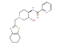 N-[(3R*,4R*)-3-hydroxy-1-(4,5,6,7-tetrahydro-1,3-benzothiazol-2-ylmethyl)piperidin-4-yl]pyridine-2-carboxamide