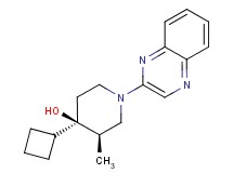 (3R*,4R*)-4-cyclobutyl-3-methyl-1-quinoxalin-2-ylpiperidin-4-ol