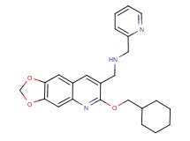 1-[6-(cyclohexylmethoxy)[1,3]dioxolo[4,5-g]quinolin-7-yl]-N-(2-pyridinylmethyl)methanamine