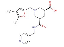 (3S*,5R*)-1-[(4,5-dimethyl-2-furyl)methyl]-5-{[(4-pyridinylmethyl)amino]carbonyl}-3-piperidinecarboxylic acid