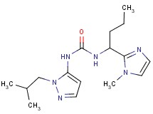 N-(1-isobutyl-1H-pyrazol-5-yl)-N'-[1-(1-methyl-1H-imidazol-2-yl)butyl]urea