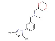 1-[3-(3,5-dimethyl-1H-pyrazol-1-yl)phenyl]-N-(1,4-dioxan-2-ylmethyl)-N-methylmethanamine