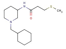 N-[1-(cyclohexylmethyl)-3-piperidinyl]-3-(methylthio)propanamide