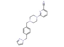 6-{4-[4-(1H-pyrazol-1-ylmethyl)benzyl]piperazin-1-yl}pyridine-2-carbonitrile