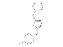 4-fluoro-1-{[5-(piperidin-1-ylmethyl)-2-thienyl]methyl}piperidine