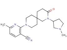 6-methyl-2-[2-(1-methylpyrrolidin-3-yl)-3-oxo-2,9-diazaspiro[5.5]undec-9-yl]nicotinonitrile