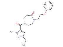 1-[(3-ethyl-1-methyl-1H-pyrazol-5-yl)carbonyl]-4-(2-phenoxyethyl)-1,4-diazepan-5-one