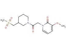 3-methoxy-1-(2-{3-[(methylsulfonyl)methyl]piperidin-1-yl}-2-oxoethyl)pyridin-2(1H)-one