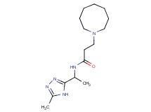 3-azocan-1-yl-N-[1-(5-methyl-4H-1,2,4-triazol-3-yl)ethyl]propanamide
