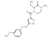 3-ethyl-4-({5-[(3-methoxyphenoxy)methyl]-1H-pyrazol-3-yl}carbonyl)-1-methylpiperazin-2-one