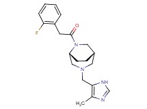 (1S*,5R*)-6-[(2-fluorophenyl)acetyl]-3-[(4-methyl-1H-imidazol-5-yl)methyl]-3,6-diazabicyclo[3.2.2]nonane