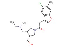 ((3R*,4R*)-1-[(5-chloro-6-methyl-1-benzofuran-3-yl)acetyl]-4-{[ethyl(methyl)amino]methyl}pyrrolidin-3-yl)methanol