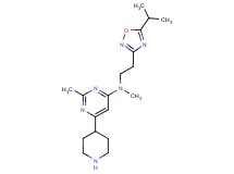 N-[2-(5-isopropyl-1,2,4-oxadiazol-3-yl)ethyl]-N,2-dimethyl-6-piperidin-4-ylpyrimidin-4-amine
