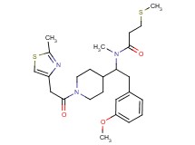 N-(2-(3-methoxyphenyl)-1-{1-[(2-methyl-1,3-thiazol-4-yl)acetyl]-4-piperidinyl}ethyl)-N-methyl-3-(methylthio)propanamide