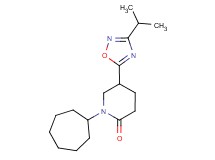 1-cycloheptyl-5-(3-isopropyl-1,2,4-oxadiazol-5-yl)-2-piperidinone
