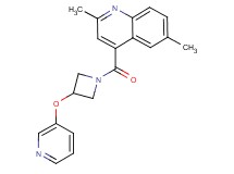 2,6-dimethyl-4-{[3-(3-pyridinyloxy)-1-azetidinyl]carbonyl}quinoline