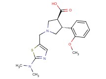 (3S*,4R*)-1-{[2-(dimethylamino)-1,3-thiazol-5-yl]methyl}-4-(2-methoxyphenyl)pyrrolidine-3-carboxylic acid