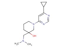 1-(6-cyclopropylpyrimidin-4-yl)-3-[(dimethylamino)methyl]piperidin-3-ol