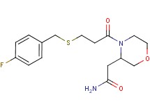 2-(4-{3-[(4-fluorobenzyl)thio]propanoyl}-3-morpholinyl)acetamide