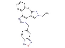 5-{[5-(1-ethyl-3-methyl-1H-pyrazol-4-yl)-4-phenyl-1H-imidazol-1-yl]methyl}-2,1,3-benzoxadiazole