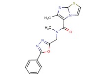 N,6-dimethyl-N-[(5-phenyl-1,3,4-oxadiazol-2-yl)methyl]imidazo[2,1-b][1,3]thiazole-5-carboxamide