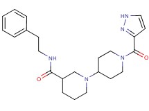 N-(2-phenylethyl)-1'-(1H-pyrazol-3-ylcarbonyl)-1,4'-bipiperidine-3-carboxamide