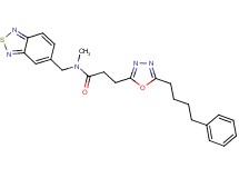 N-(2,1,3-benzothiadiazol-5-ylmethyl)-N-methyl-3-[5-(4-phenylbutyl)-1,3,4-oxadiazol-2-yl]propanamide