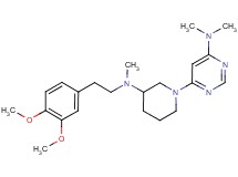 6-{3-[[2-(3,4-dimethoxyphenyl)ethyl](methyl)amino]-1-piperidinyl}-N,N-dimethyl-4-pyrimidinamine