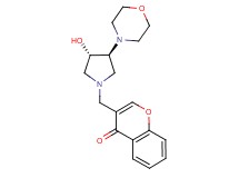 3-{[(3S*,4S*)-3-hydroxy-4-(4-morpholinyl)-1-pyrrolidinyl]methyl}-4H-chromen-4-one