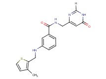 3-{[(3-methyl-2-thienyl)methyl]amino}-N-[(6-oxo-1,6-dihydropyrimidin-4-yl)methyl]benzamide