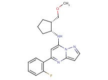 5-(2-fluorophenyl)-N-[(1R*,2S*)-2-(methoxymethyl)cyclopentyl]pyrazolo[1,5-a]pyrimidin-7-amine