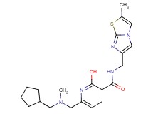 6-{[(cyclopentylmethyl)(methyl)amino]methyl}-2-hydroxy-N-[(2-methylimidazo[2,1-b][1,3]thiazol-6-yl)methyl]nicotinamide