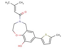 4-(3-methylbut-2-enoyl)-7-(5-methyl-2-thienyl)-2,3,4,5-tetrahydro-1,4-benzoxazepin-9-ol