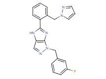 1-(3-fluorobenzyl)-5-[2-(1H-pyrazol-1-ylmethyl)phenyl]-1,4-dihydroimidazo[4,5-c]pyrazole