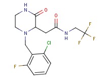 2-[1-(2-chloro-6-fluorobenzyl)-3-oxo-2-piperazinyl]-N-(2,2,2-trifluoroethyl)acetamide