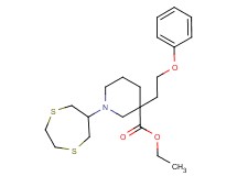 ethyl 1-(1,4-dithiepan-6-yl)-3-(2-phenoxyethyl)-3-piperidinecarboxylate