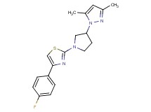 2-[3-(3,5-dimethyl-1H-pyrazol-1-yl)-1-pyrrolidinyl]-4-(4-fluorophenyl)-1,3-thiazole