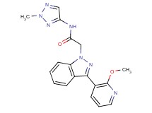 2-[3-(2-methoxypyridin-3-yl)-1H-indazol-1-yl]-N-(2-methyl-2H-1,2,3-triazol-4-yl)acetamide