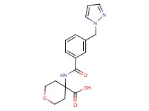 4-{[3-(1H-pyrazol-1-ylmethyl)benzoyl]amino}tetrahydro-2H-pyran-4-carboxylic acid