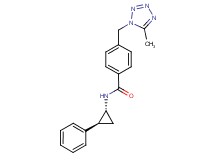 4-[(5-methyl-1H-tetrazol-1-yl)methyl]-N-[(1R*,2S*)-2-phenylcyclopropyl]benzamide