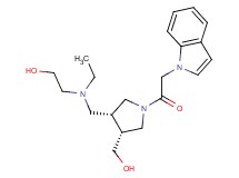 2-(ethyl{[(3R*,4R*)-4-(hydroxymethyl)-1-(1H-indol-1-ylacetyl)pyrrolidin-3-yl]methyl}amino)ethanol