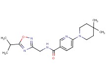 6-(4,4-dimethylpiperidin-1-yl)-N-[(5-isopropyl-1,2,4-oxadiazol-3-yl)methyl]nicotinamide