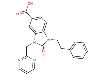 2-oxo-1-(2-phenylethyl)-3-(pyrimidin-2-ylmethyl)-2,3-dihydro-1H-benzimidazole-5-carboxylic acid