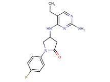 4-[(2-amino-5-ethylpyrimidin-4-yl)amino]-1-(4-fluorophenyl)pyrrolidin-2-one