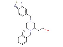 2-[4-(2,1,3-benzothiadiazol-5-ylmethyl)-1-(2-methylbenzyl)-2-piperazinyl]ethanol