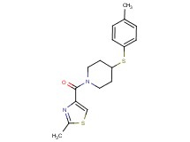 4-[(4-methylphenyl)thio]-1-[(2-methyl-1,3-thiazol-4-yl)carbonyl]piperidine